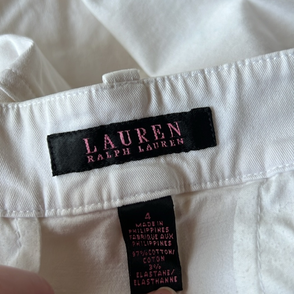 Lauren Ralph Lauren White Cargo Shorts size 4 Black Label - Picture 3 of 4